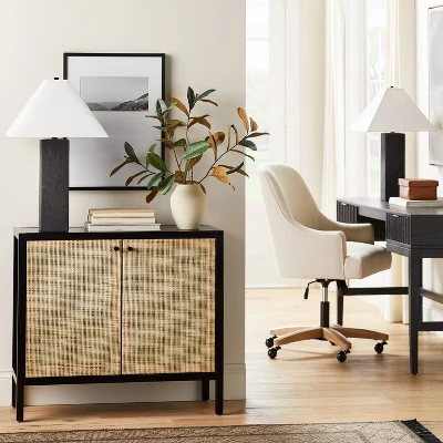 Springville 2 Door Decorative Storage Cabinet Black - Threshold™ Designed With Studio McGee 1 Springville 2 Door Decorative Storage Cabinet Black - Threshold™ Designed With Studio McGee