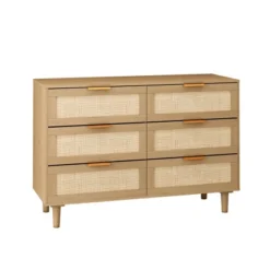 43.31" 6-Drawer Rattan Dresser For Living Room And Bedroom - ModernLuxe -Cozy Living Sales Store GUEST 938af7fc 3b13 4c05 8770 7e2c44b32b1c