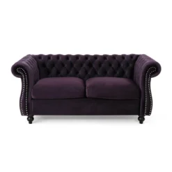Somerville Traditional Chesterfield Loveseat - Christopher Knight Home -Cozy Living Sales Store GUEST 93c9c78c 2b63 4867 ae1d 01e01e52906b