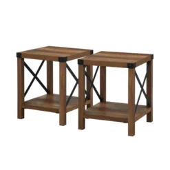 Set Of 2 Sophie Rustic Farmhouse X Frame Side Tables - Saracina Home 15 Set Of 2 Sophie Rustic Farmhouse X Frame Side Tables - Saracina Home -Cozy Living Sales Store GUEST 94f15c68 b382 4925 90f4 ac7532c4c41e