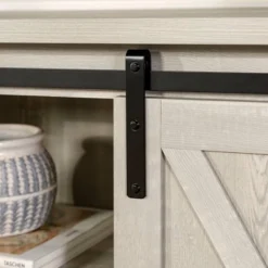 Modern Transitional Sliding Barndoor TV Stand For TVs Up To 65"- Saracina Home 24 Modern Transitional Sliding Barndoor TV Stand For TVs Up To 65"- Saracina Home -Cozy Living Sales Store GUEST 964d1916 022a 4e1e 9775 20ffa11829ba