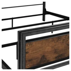 Queen Urban Chic Metal And Wood Plank Bed Brown - Saracina Home -Cozy Living Sales Store GUEST 96ec04c6 8825 401d a458 94fb7b509933