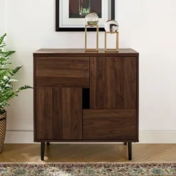 Modern Accent Cabinet With Color Pop Interior - Saracina Home