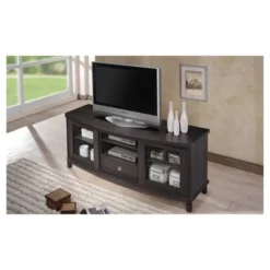 Walda Wood Cabinet With 2 Sliding Doors And 1 Drawer TV Stand For TVs Up To 60" Dark Brown/Gray - Baxton Studio 7 Walda Wood Cabinet With 2 Sliding Doors And 1 Drawer TV Stand For TVs Up To 60" Dark Brown/Gray - Baxton Studio -Cozy Living Sales Store GUEST 9f09957a a777 49ef 99ba 842d275e8cda