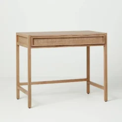 Wood & Cane Transitional Writing Desk - Hearth & Hand™ With Magnolia 16 Wood & Cane Transitional Writing Desk - Hearth & Hand™ With Magnolia -Cozy Living Sales Store GUEST 9f171552 9800 4052 8e19 8f68524075d5
