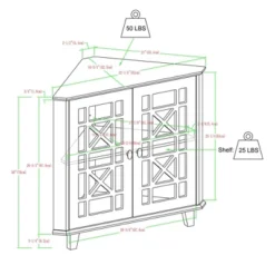 2 Door Corner Accent Cabinet With Fretwork Doors - Saracina Home 20 2 Door Corner Accent Cabinet With Fretwork Doors - Saracina Home -Cozy Living Sales Store GUEST a18e1f43 b6f9 4000 b005 ef27a6115445