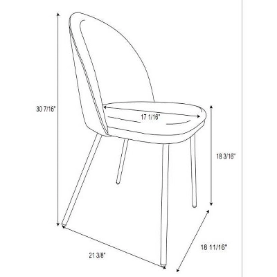 2pk Nils Metal Base Dining Chairs Gray Woven Fabric - Project 62™ 6 2pk Nils Metal Base Dining Chairs Gray Woven Fabric - Project 62™ - Image 6