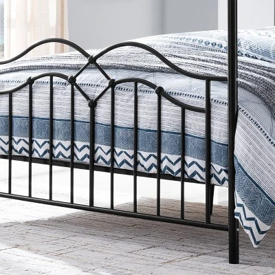 Queen Earhart Traditional Iron Canopy Bed - Christopher Knight Home 3 Queen Earhart Traditional Iron Canopy Bed - Christopher Knight Home - Image 3