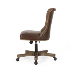 Coulee Contemporary Upholstered Roll Back Swivel Office Chair Dark Brown/Natural - Christopher Knight Home 16 Coulee Contemporary Upholstered Roll Back Swivel Office Chair Dark Brown/Natural - Christopher Knight Home -Cozy Living Sales Store GUEST a7434c73 f11e 4c84 9a08 1fbc19ccdd3c