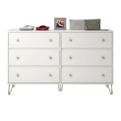 6 Drawer Finley Dresser White - Novogratz -Cozy Living Sales Store GUEST a75a2747 7078 4d61 8aa9 7cb167ed4b80