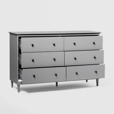 Stiva Classic Mid-Century Modern Horizontal 6 Drawer Dresser - Saracina Home 14 Stiva Classic Mid-Century Modern Horizontal 6 Drawer Dresser - Saracina Home - Image 14