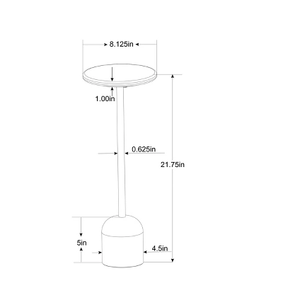 Marble Top Drink Side Table - Brass/White - Hearth & Hand™ With Magnolia 5 Marble Top Drink Side Table - Brass/White - Hearth & Hand™ With Magnolia - Image 5