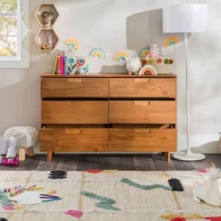 Mid-Century Modern Groove Wood 6 Drawer Dresser - Saracina Home 36 Mid-Century Modern Groove Wood 6 Drawer Dresser - Saracina Home -Cozy Living Sales Store GUEST b23f9ced 0f20 4832 b513 915786661b90