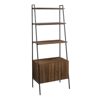 72" Open Shelf And Closed Storage Cabinet Ladder Bookcase - Saracina Home 11 72" Open Shelf And Closed Storage Cabinet Ladder Bookcase - Saracina Home - Image 11