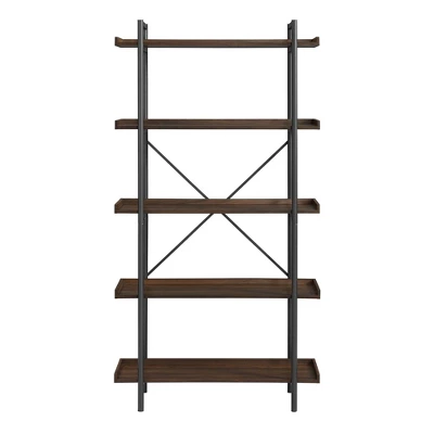 68" 5 Tray Shelf Urban Pipe X Back Bookshelf - Saracina Home 9 68" 5 Tray Shelf Urban Pipe X Back Bookshelf - Saracina Home - Image 9