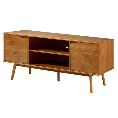 Solid Wood Mid-Century Modern TV Stand For TVs Up To 80" - Saracina Home 17 Solid Wood Mid-Century Modern TV Stand For TVs Up To 80" - Saracina Home - Image 17