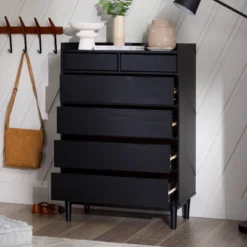 Mid-Century Modern Solid Wood 6 Drawer Vertical Dresser - Saracina Home 24 Mid-Century Modern Solid Wood 6 Drawer Vertical Dresser - Saracina Home -Cozy Living Sales Store GUEST b571b7d1 67da 4c59 8b4d 6ac67427b8b3