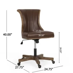 Coulee Contemporary Upholstered Roll Back Swivel Office Chair Dark Brown/Natural - Christopher Knight Home 22 Coulee Contemporary Upholstered Roll Back Swivel Office Chair Dark Brown/Natural - Christopher Knight Home -Cozy Living Sales Store GUEST b5c43bc6 3348 4a01 85ce 9caa9e8dcbbf
