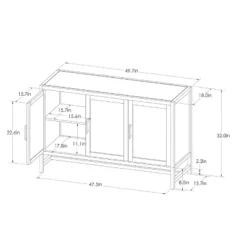 Warwick 3 Door Accent TV Stand For TVs Up To 59" - Threshold™ -Cozy Living Sales Store GUEST ba5cd40d 7348 4de0 bac8 5ec1775d8cb4