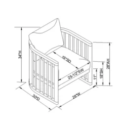 Richfield Barrel Spindle Back Accent Chair Cream/Natural - Threshold™ Designed With Studio McGee 11 Richfield Barrel Spindle Back Accent Chair Cream/Natural - Threshold™ Designed With Studio McGee -Cozy Living Sales Store GUEST bbb41ede da8a 4504 8108 f181a183083e