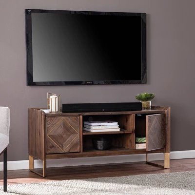 Glacerad Reclaimed Wood Media Console For TVs Upto 50" Brown - Aiden Lane 2 Glacerad Reclaimed Wood Media Console For TVs Upto 50" Brown - Aiden Lane - Image 2