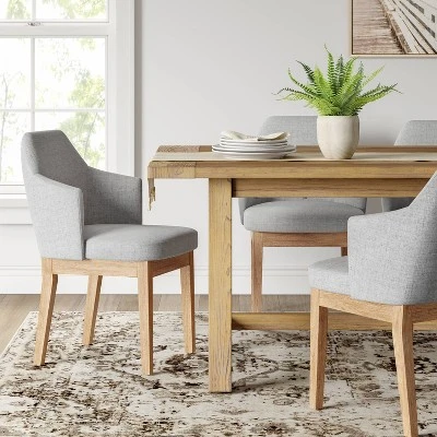 Kinston Curved Back Upholstered Dining Chair - Threshold™ 1 Kinston Curved Back Upholstered Dining Chair - Threshold™