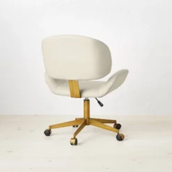 Mahonia Faux Leather Office Chair Cream/Aged Brass - Opalhouse™ Designed With Jungalow™ 8 Mahonia Faux Leather Office Chair Cream/Aged Brass - Opalhouse™ Designed With Jungalow™ -Cozy Living Sales Store GUEST c063500a 216c 4d23 8174 81e648410040