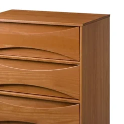 Mid-Century Modern Contoured 5 Drawer Chest Of Drawers - Saracina Home -Cozy Living Sales Store GUEST c27c7fcf f0c0 42b6 8b83 888be9d75160