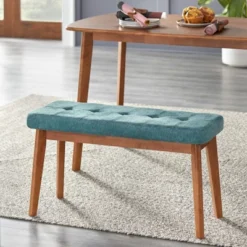 4pc Nettie Mid-Century Modern Dining Set With Bench Walnut/Teal - Buylateral 10 4pc Nettie Mid-Century Modern Dining Set With Bench Walnut/Teal - Buylateral -Cozy Living Sales Store GUEST c34ef500 4aff 44c6 9911 7f3bc6da7e64