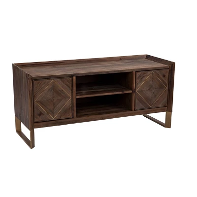 Glacerad Reclaimed Wood Media Console For TVs Upto 50" Brown - Aiden Lane 4 Glacerad Reclaimed Wood Media Console For TVs Upto 50" Brown - Aiden Lane - Image 4