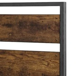 Queen Urban Chic Metal And Wood Plank Bed Brown - Saracina Home -Cozy Living Sales Store GUEST c5d1297f 85aa 4822 af1e 1303eb054e5b