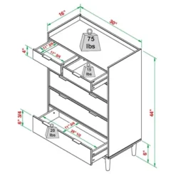 Mid-Century Modern Solid Wood 6 Drawer Vertical Dresser - Saracina Home 38 Mid-Century Modern Solid Wood 6 Drawer Vertical Dresser - Saracina Home -Cozy Living Sales Store GUEST c61ba0fa 135e 47de 9250 5e732e67fd91
