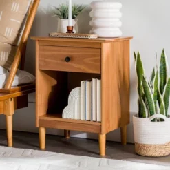 Stiva Classic Mid-Century Modern 1 Drawer Nightstand - Saracina Home 27 Stiva Classic Mid-Century Modern 1 Drawer Nightstand - Saracina Home -Cozy Living Sales Store GUEST c8343d55 c0d1 497d 9f75 4abb98c8f971