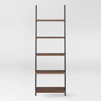 72" Loring 5 Shelf Leaning Bookshelf - Threshold™ 6 72" Loring 5 Shelf Leaning Bookshelf - Threshold™ - Image 6