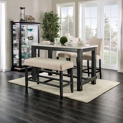 Norelo Rectangular Counter Height Table White - HOMES: Inside + Out 2 Norelo Rectangular Counter Height Table White - HOMES: Inside + Out - Image 2