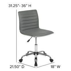 Emma And Oliver Low Back Designer Armless Ribbed Swivel Task Office Chair 23 Emma And Oliver Low Back Designer Armless Ribbed Swivel Task Office Chair -Cozy Living Sales Store GUEST d0e699da fac0 4ff7 9690 360cf895b260