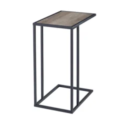 23" Modern Rectangle Two-Tone C Side Table With Metal Base - Saracina Home 16 23" Modern Rectangle Two-Tone C Side Table With Metal Base - Saracina Home -Cozy Living Sales Store GUEST d20774fc 5fe4 4fa9 bf5f cf9fd585efd4