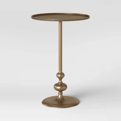 Londonberry Turned Accent Table Brass - Threshold 5 Londonberry Turned Accent Table Brass - Threshold - Image 5