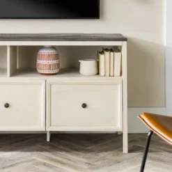 Farmhouse 3 Drawer Wood TV Stand For TVs Up To 65" - Saracina Home 23 Farmhouse 3 Drawer Wood TV Stand For TVs Up To 65" - Saracina Home -Cozy Living Sales Store GUEST db616c55 957b 4465 80b7 0cddcd1d7792