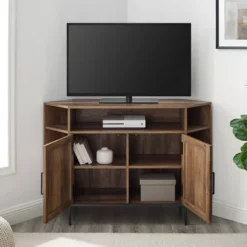 Atticus Modern Farmhouse 2 Door Corner TV Stand For TVs Up To 55" Rustic Oak - Saracina Home 16 Atticus Modern Farmhouse 2 Door Corner TV Stand For TVs Up To 55" Rustic Oak - Saracina Home -Cozy Living Sales Store GUEST ddaa755e d260 41e3 9b45 b1bba75878ea