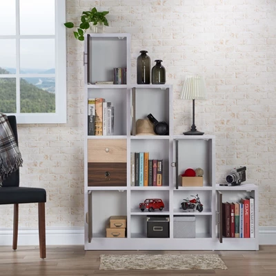 61.5" Hirsch Contemporary Bookcase White - HOMES: Inside + Out 4 61.5" Hirsch Contemporary Bookcase White - HOMES: Inside + Out - Image 4