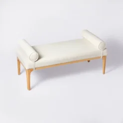 Randolph Bench With Bolster Pillows Linen - Threshold™ Designed With Studio McGee 10 Randolph Bench With Bolster Pillows Linen - Threshold™ Designed With Studio McGee -Cozy Living Sales Store GUEST df9c0bbe 939e 489c adae 0e3b5fe3d6f7