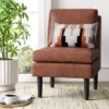Gelbin Faux Leather Slipper Chair With Wood Legs - Threshold™