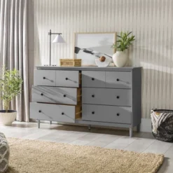 Stiva Classic Mid-Century Modern Horizontal 6 Drawer Dresser - Saracina Home 25 Stiva Classic Mid-Century Modern Horizontal 6 Drawer Dresser - Saracina Home -Cozy Living Sales Store GUEST e847531c 2c4a 4097 aef2 3432f53dd370