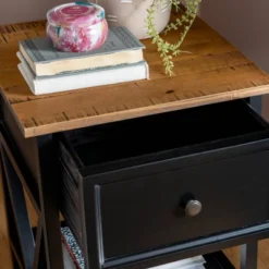 Set Of 2 Farmhouse Single Drawer V Frame Nightstands - Saracina Home -Cozy Living Sales Store GUEST e8f7cdca 8d1e 40a3 a260 233a64853d0a