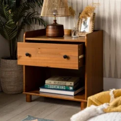 Set Of 2 Katie Transitional Tray Top 1 Drawer Solid Wood Nightstands Caramel - Saracina Home 16 Set Of 2 Katie Transitional Tray Top 1 Drawer Solid Wood Nightstands Caramel - Saracina Home -Cozy Living Sales Store GUEST eb23e422 fbb6 4cbe 9d79 eccf62732510