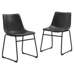 Set Of 2 Laslo Modern Upholstered Faux Leather Dining Chairs - Saracina Home 20 Set Of 2 Laslo Modern Upholstered Faux Leather Dining Chairs - Saracina Home -Cozy Living Sales Store GUEST f09ca4a2 22b8 4c1e 90a5 214c5268ba1a