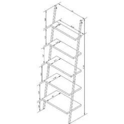 72" Loring 5 Shelf Leaning Bookshelf - Threshold™ 13 72" Loring 5 Shelf Leaning Bookshelf - Threshold™ -Cozy Living Sales Store GUEST f0a703db 6249 4024 8139 6e1bf2368058