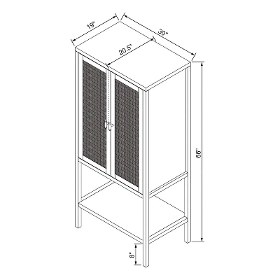 66" East Bluff Woven Cabinet Black - Threshold™ Designed With Studio McGee 7 66" East Bluff Woven Cabinet Black - Threshold™ Designed With Studio McGee - Image 7