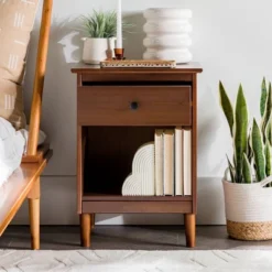 Stiva Classic Mid-Century Modern 1 Drawer Nightstand - Saracina Home 28 Stiva Classic Mid-Century Modern 1 Drawer Nightstand - Saracina Home -Cozy Living Sales Store GUEST f1f5300e 5364 40db 96ef 77bca274ed96